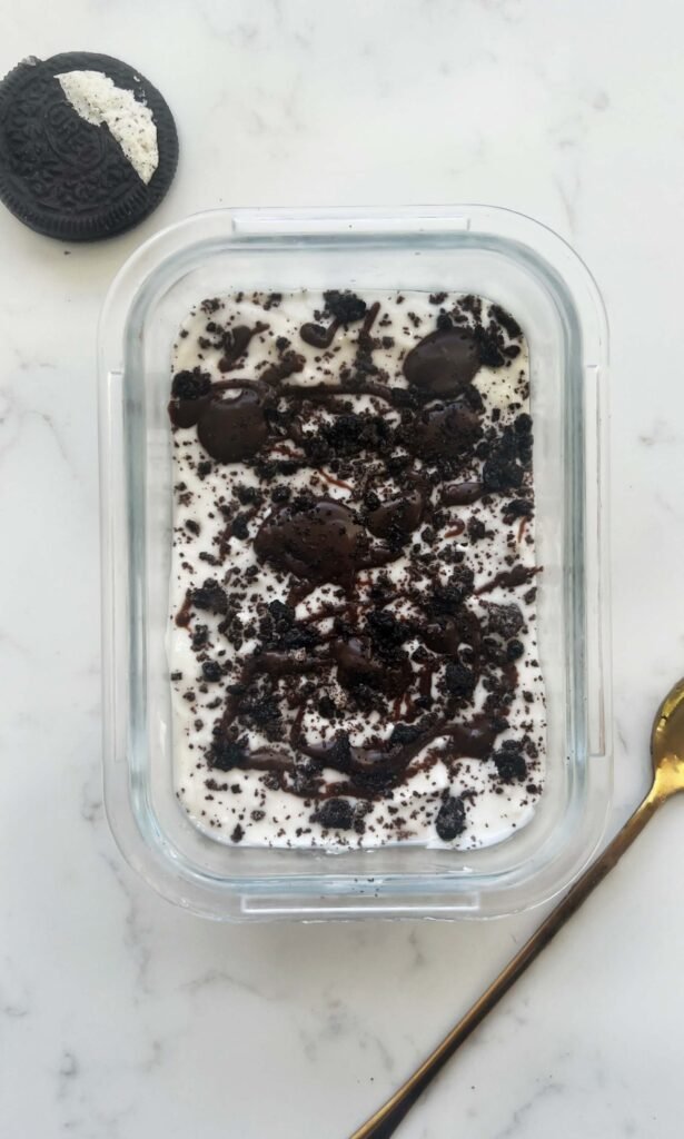 Oreo Tiramisu viewed from above