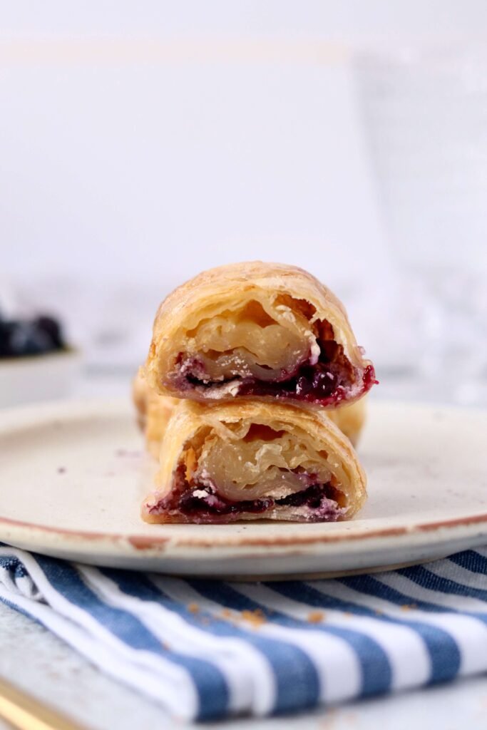 Crispy Blueberry Spring Rolls