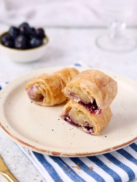 Crispy Blueberry Spring Rolls