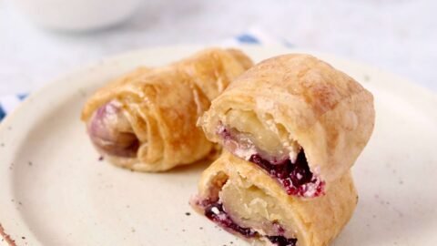 Crispy Blueberry Spring Rolls