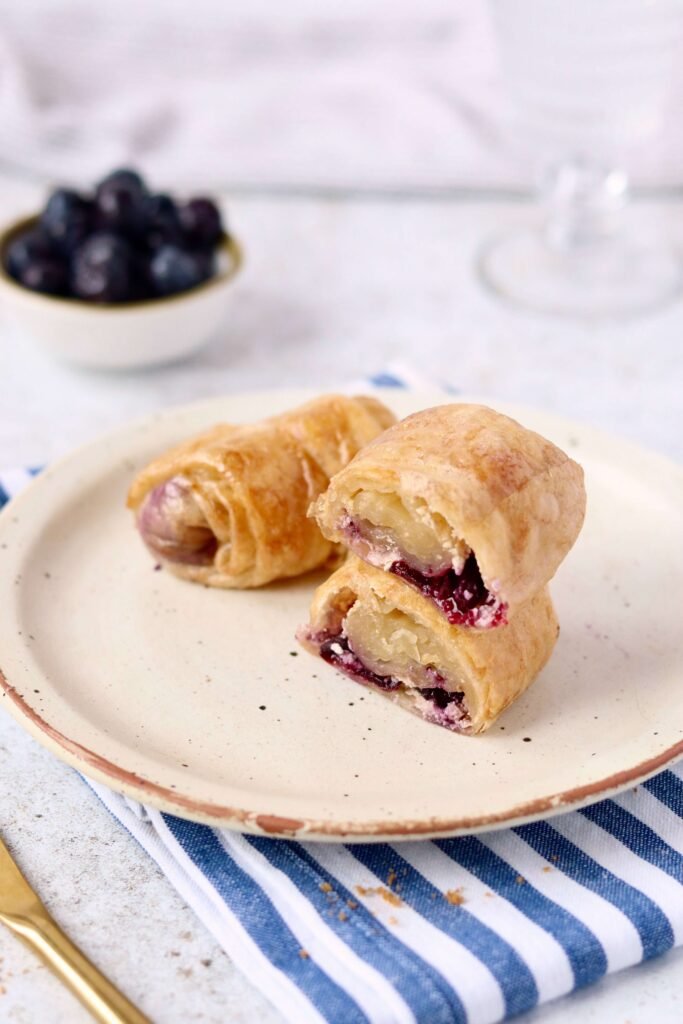 Crispy Blueberry Spring Rolls