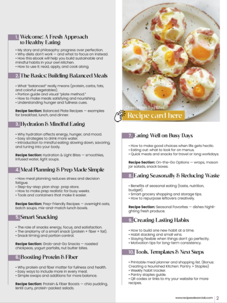 Minfully Eating Sample page
