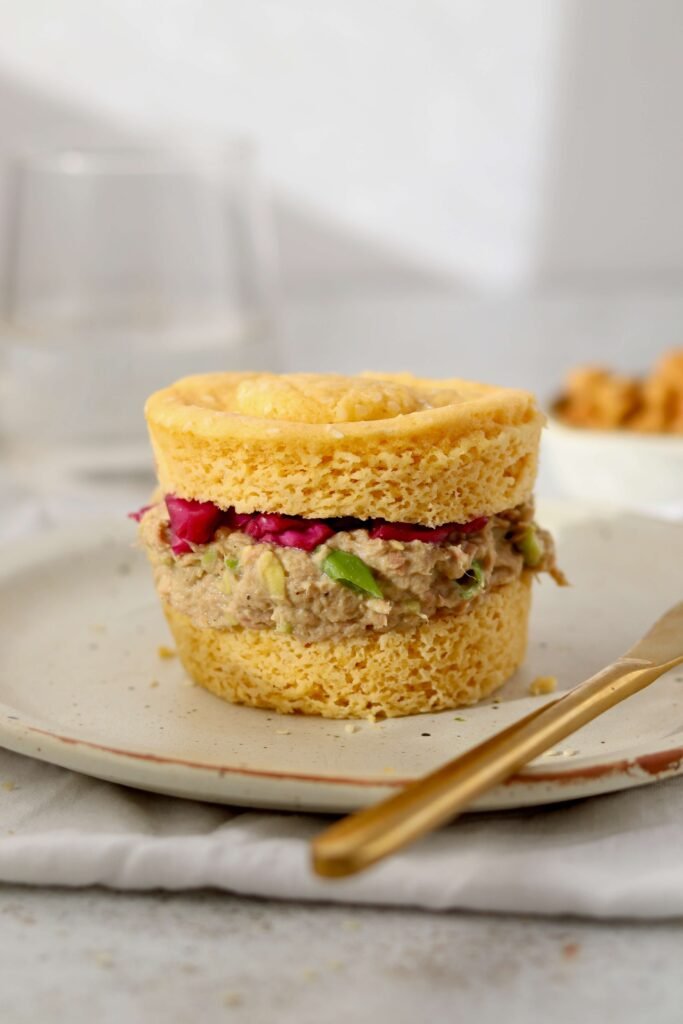 The Easiest Chickpea Bread, served on a plate viewed from the front