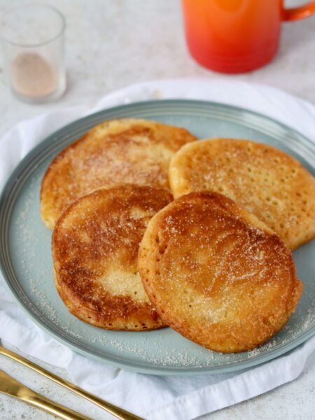 Colombian Arepuelas (Fried Pancakes) served on a plate