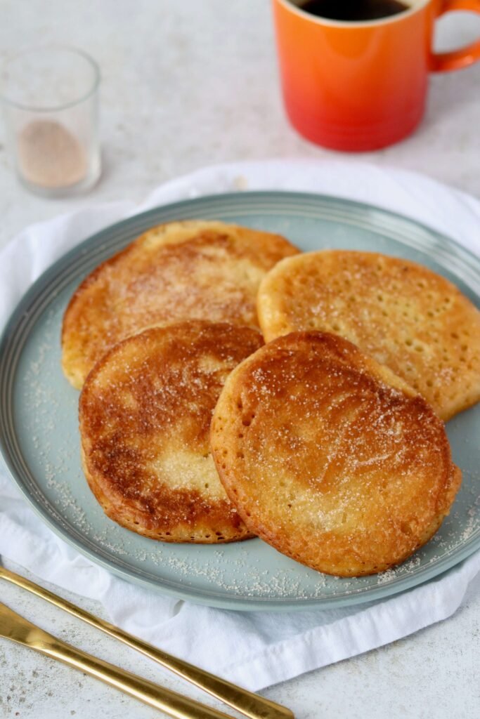 Colombian Arepuelas (Fried Pancakes) served on a plate