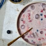 Blueberry Sago (Healthy, High-Protein Dessert with Tapioca Pearls)