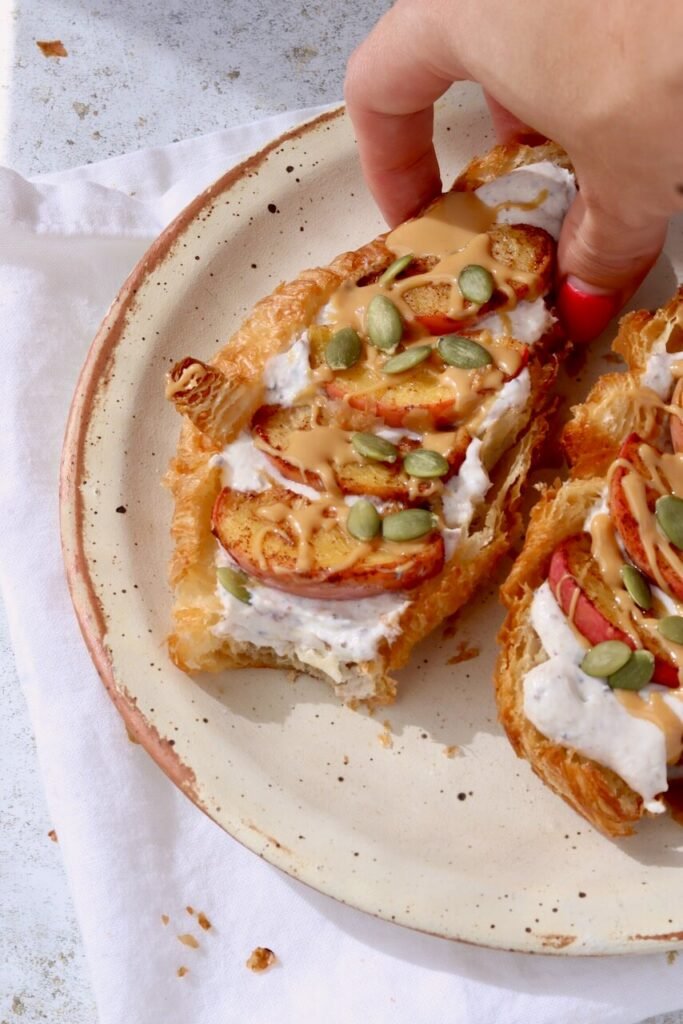 Ricotta Peach Croissant
