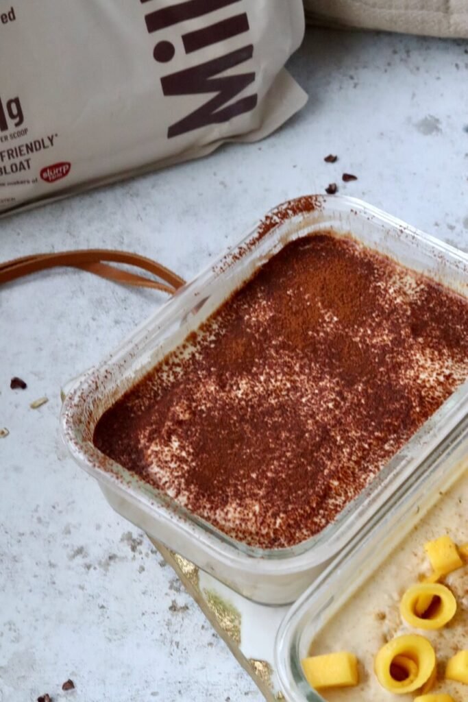 Tiramisu Protein Overnight Oats (Dairy-Free, High-Protein, Ready the Night Before)