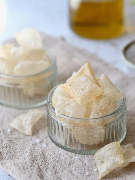 Air Fryer Salt and vinegar rice paper chips