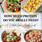 How much protein do you really need guide cover, with four high-protein meals including pizza eggs, a lentil curry and a salad bowl